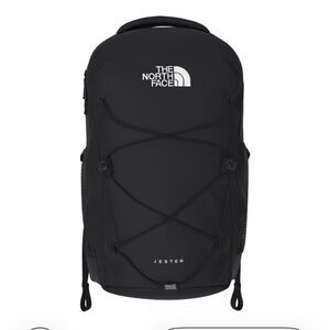 The North Face Jester Black Logo backpack
NWOT 2 front pockets 2 side pockets